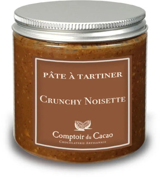 Pâte à tartiner crunchy lait noisette - comptoir du cacao Vays Artisan Torréfacteur