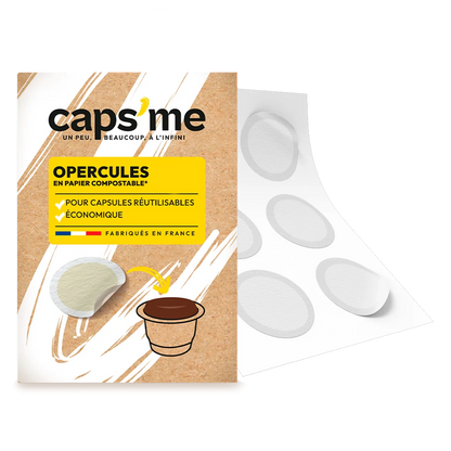 Opercules capsules Caps me, capsules réutilisable compatibles nespresso