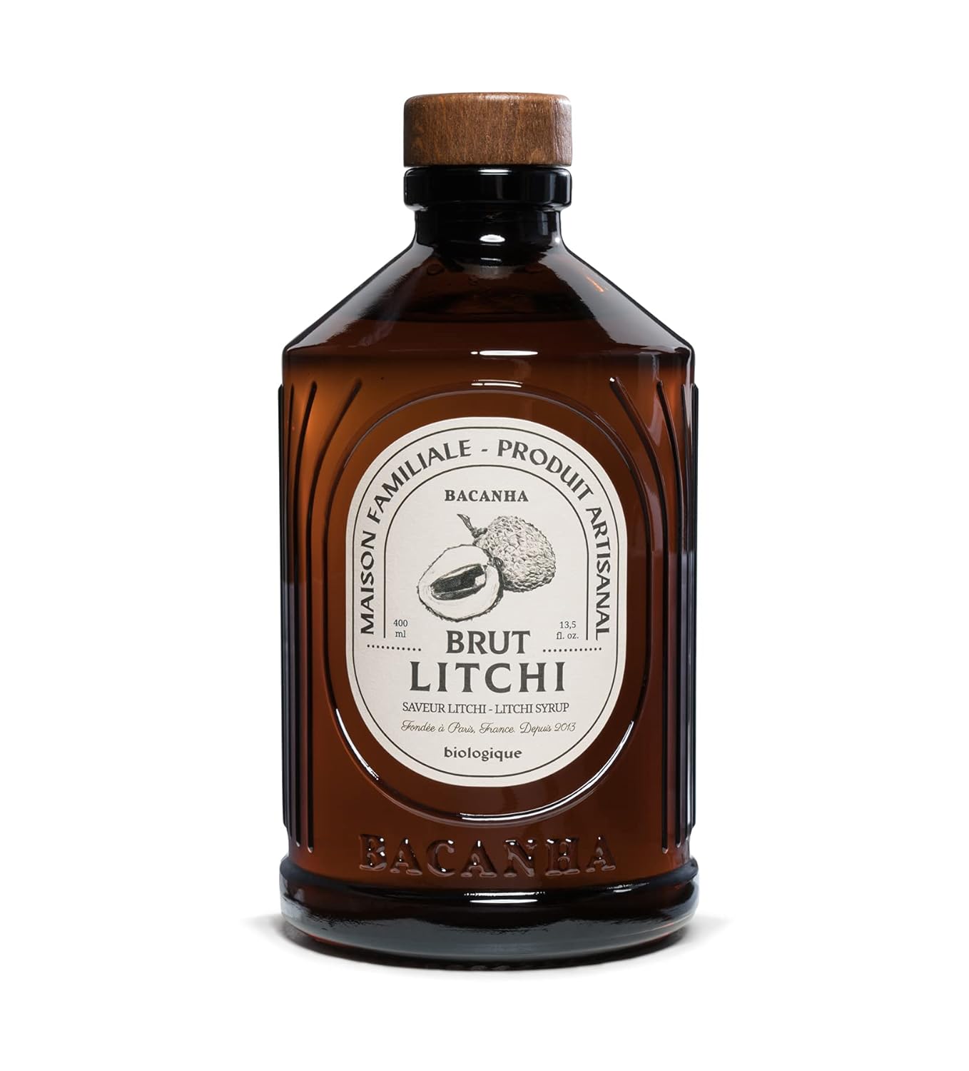 Sirop Bacanha Litchi Brut - Biologique - 400ml 