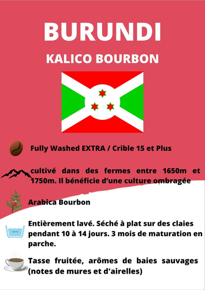 café burundi kalico bourbon, café grains ou moulu, café d'exception
label made in marne