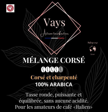 Café Mélange Corsé, subtil mélange café arabica, café italien