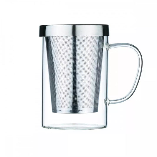 MUG TISANIERE 400ML AVEC COUVERCLE ET FILTRE EN INOX Vays Artisan Torréfacteur