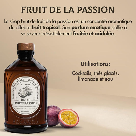 Sirop bacanha Fruit de la Passion Brut - Biologique - 400ml Vays Artisan Torréfacteur