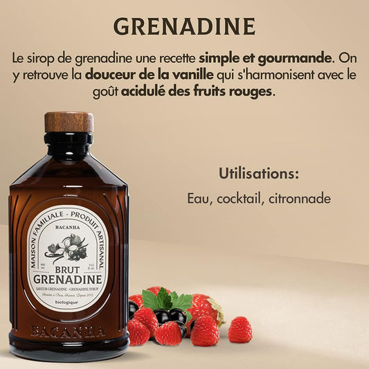 Sirop bacanha Grenadine Brut - Biologique - 400ml Vays Artisan Torréfacteur