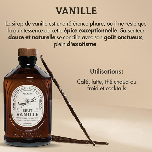 Sirop bacanha Vanille Brut - Biologique - 400ml Vays Artisan Torréfacteur