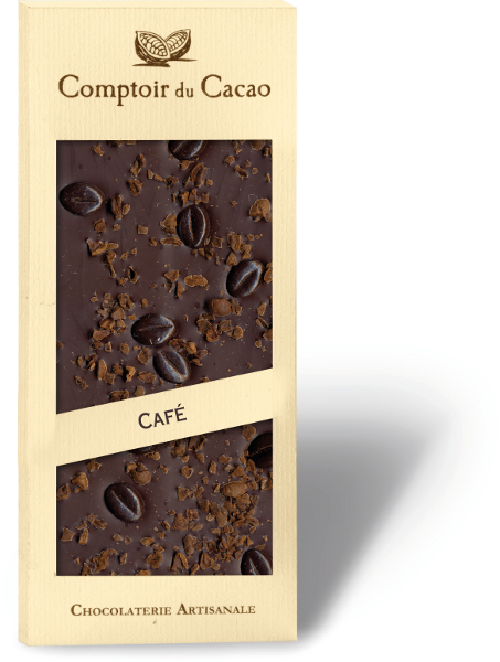 Tablette au chocolat noir café - comptoir du cacao Vays Artisan Torréfacteur