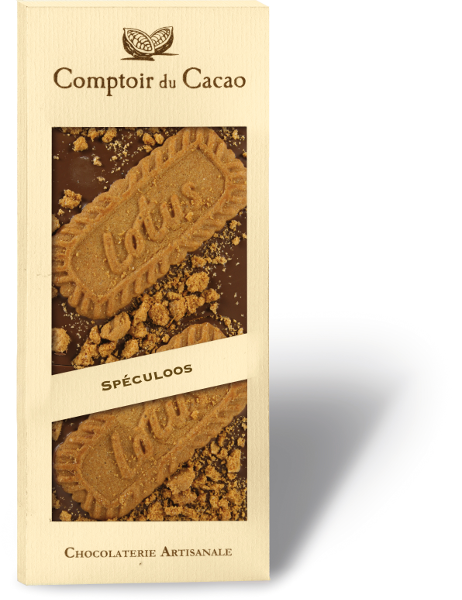 Tablette chocolat au Lait Spéculoos - comptoir du cacao Vays Artisan Torréfacteur