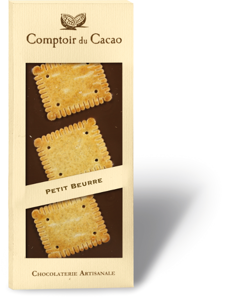 Tablette chocolat au Lait - Petit Beurre - comptoir du cacao Vays Artisan Torréfacteur